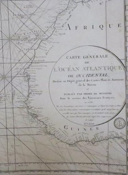 null OCEAN ATLANTIQUE - CARTE MARINE - "Carte générale de l'Océan Atlantique ou Occidental...