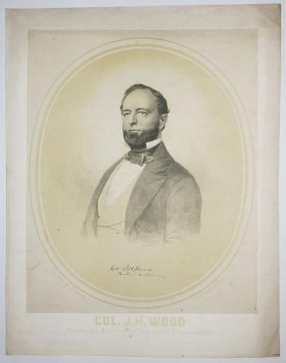 null ETATS-UNIS - PORTAIT DU "COLONEL J.H. WOOD, Proprietor and Manager of the Grand...