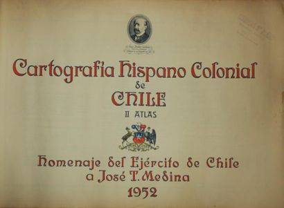 null CHILI - GRAND ALBUM Oblong - "CARTOGRAFIA HISPANO COLONIAL DE CHILE, ATLAS,...