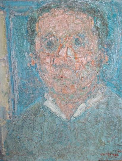 null André COTTAVOZ (1922-2012) : « Autoportrait, 1970 ». Huile sur toile signée...