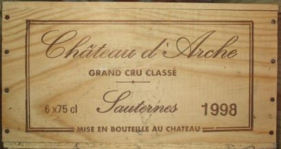 null 6 bouteilles CHÂTEAU D'ARCHE 2ème CC - Sauternes 1998
caisse bois d'origine