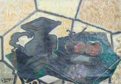 null Georges BRAQUE (1882-1963) (d’après) : « Le Tapis Vert ». Callichromie numérotée...