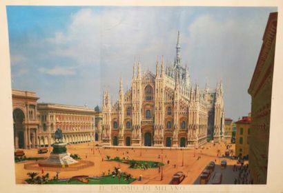 null ITALIE - DÔME DE MILAN - ENSEMBLE DE 2 PLANCHES - 1-LANDINI. "Veduta del Duomo...