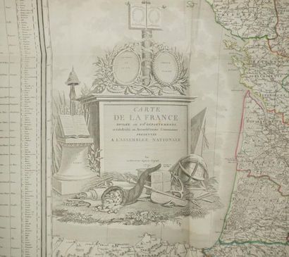 null GRANDE CARTE DE LA FRANCE - BELLEYME (Pierre de). "CARTE DE LA FRANCE divisée...