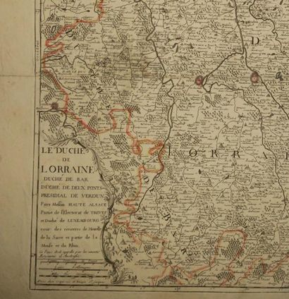 null LORRAINE - Ensemble de TROIS CARTES : LECLERC (Jean). "Description du pays Messin...