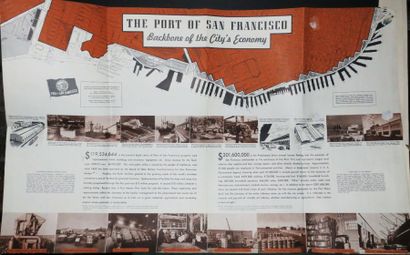 null ETATS-UNIS - (PLAN & VUES du PORT DE SAN FRANCISCO) - "The Port of San Francisco,...