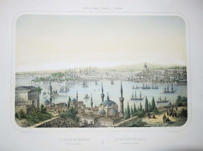 null TURQUIE - ISTANBUL - VUE de "CONSTANTINOPLE. Vue prise de Scutari, Ports de...