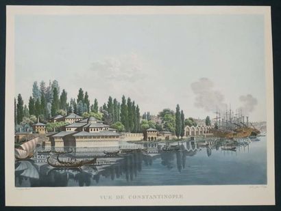 null TURQUIE - VUE ET PLAN D'ISTANBUL (2 planches) : 1-KAUFFER (F.) et LECHEVALIER...