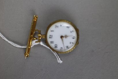 null Ensemble de deux montres à goussets en or jaune 18K 750° Petite montre de col...