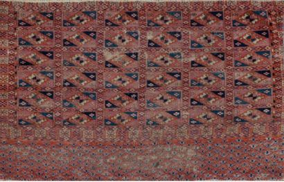 null Fin TCHOUVAL TEKKE-BOUKHARA, vers 1860 (Turkmen) Originale bordure (tapis de...