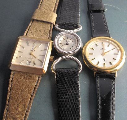   Trois montres de dame Vintage mécaniques et automatique. Vers 1970