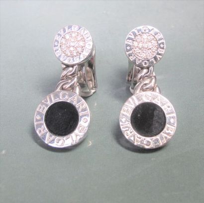 BULGARI, boucles d'oreilles clips, BZéro en or gris 750°/00, serties de diamants...