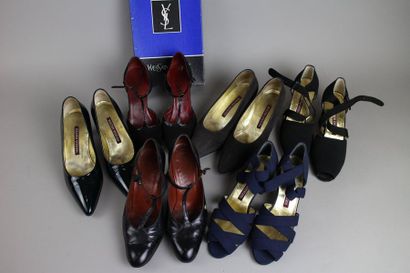 null Lot de 6 paires de souliers (en l’état)

SAINT LAURENT

Salomés en cuir noir

SAINT...