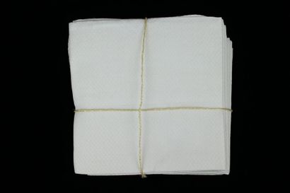 null Lot de 12 serviettes de toilette œil de perdrix