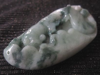 Jade Chine, pendentif en jade/ Jadéite de grade A

6.5x3.7 cm

