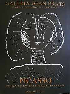 PICASSO Pablo PICASSO Pablo Affiche en lithographie 1977Format 75 x 56 cm