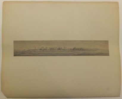 null ANTILLES - RIVIERE DERNERARI - RIVE GAUCHE - DESSIN au crayon noir, Juin 1886....