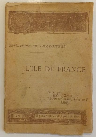 null FRANCE - ILE DE France - LIVRE, L'ile de France - Nouvelle bibliothèque populaire...