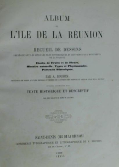 null LA REUNION - Trois volumes Inquarto L’ILE DE LA REUNION. Recueil de dessins....