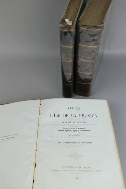 null LA REUNION - Trois volumes Inquarto L’ILE DE LA REUNION. Recueil de dessins....