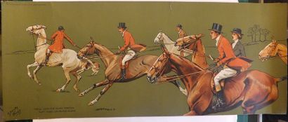 null CHASSE - CHORMOLITHOGRAPHIE, Cecil ALDIN (Slough, 28 avril 1870 - Londres, 6...