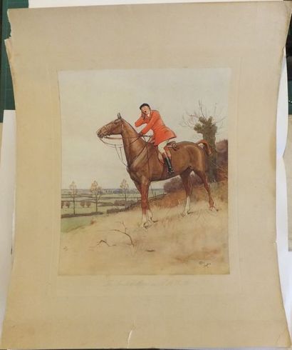 null CHASSE - CAVALIER - CHASSEUR, Cecil ALDIN (Slough, 28 avril 1870 - Londres,...