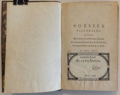 null POESIES, Poésies pastorales, 1771. Mr LEONARD. 224 pages. H.20xL.13,7cm - Etat...
