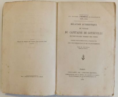 null LIVRE, Relation authentique du voyage du capitaine de Gonneville, 1869. M. D'AVEZAC....