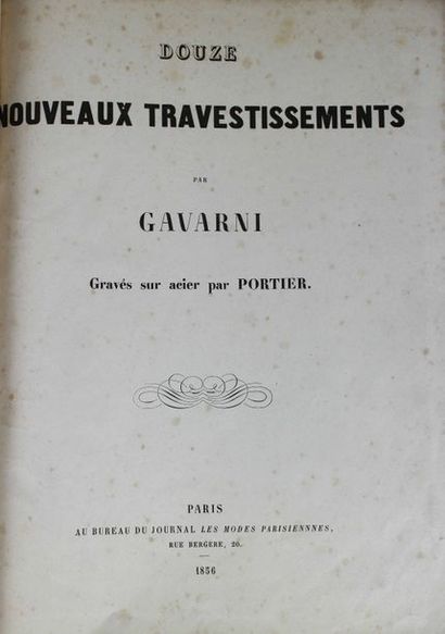 null COSTUMES - Un volume petit infolio. 12 nouveaux travestissements par GAVARNI...