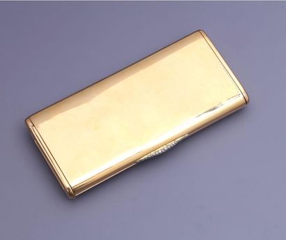 CARTIER CARTIER, étui à cigarettes rectangulaire et plat en or jaune 750°/00, le...