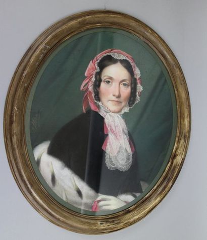 null Ecole Française fin XIX-ème Siècle : « Portait d’homme » et « Portraits de dames »....