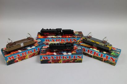 null MARKLÏN HO avec boîtes

Lot de 4 Locomotives

1 loco-tender, type 141, DB 86...
