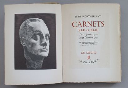 null MONTHERLANT (Henri de) : Carnets. 4 vol. éditions différentes. 