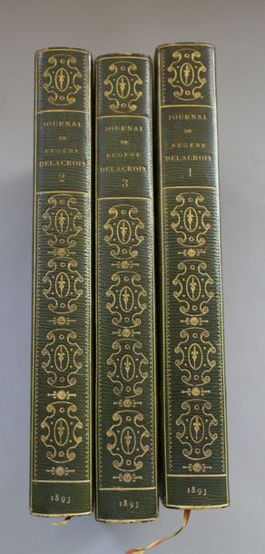 null DELACROIX (Eugène) : Journal. Paris, Plon, 1893 ; 3 vol., demi-mar