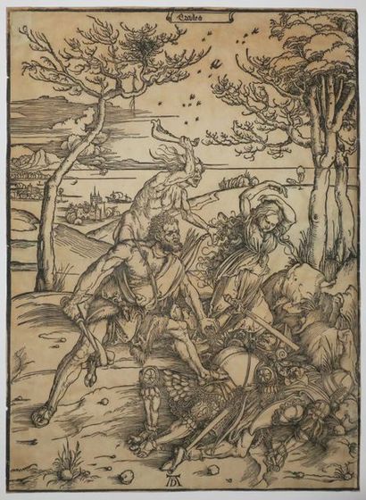 null DÜRER Albrecht (Nüremberg 1471 † 1528) - "Le combat d'Hercule et de Cacus"....