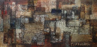 null Rosario MORENO (né en 1920) : « Composition abstraite ». Huile sur toile signée...