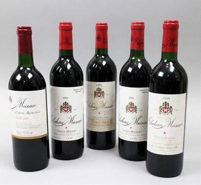 null 5 bouteilles Liban : CHÂTEAU MUSAR : 1 bouteille de chaque millésime 1991-1993-1996-1997...