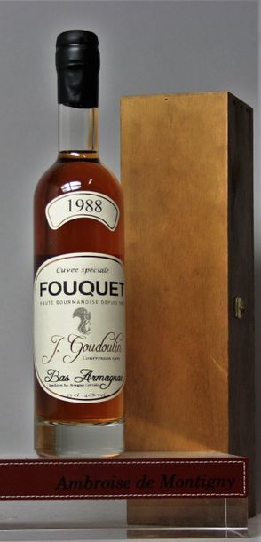 null 1 flacon 35cl BAS ARMAGNAC "Cuvée spéciale FOUQUET" - J. GOUDOULIN 1988 Mis...