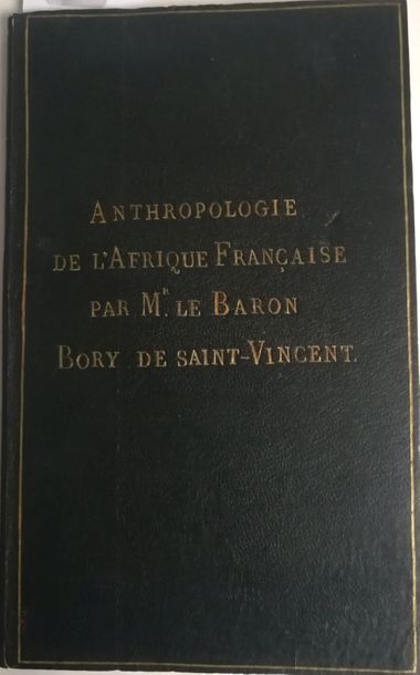 null BORY DE SAINT-VINCENT

Sur l'anthropologie de l'Afrique française, lu à l'Académie...