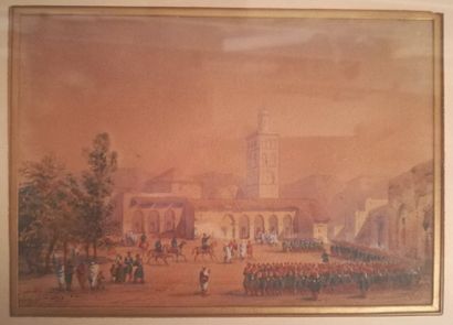 null GOBAUT (Gaspard).

Rassemblement aux portes de la ville. S.l., (ca 1848-1850),...