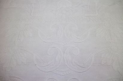 null Dessus de lit en piqué de coton blanc, 2m80 X 2m