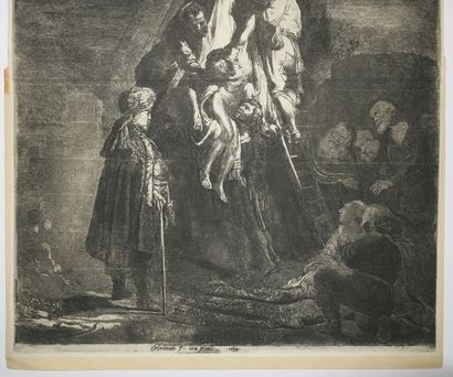 null REMBRANDT Harmenszoon van Rijn (Leyde 1606 † Amsterdam 1669) - "La descente...