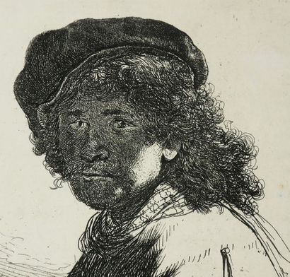 null REMBRANDT Harmenszoon van Rijn (Leyde 1606 † Amsterdam 1669) - "Rembrandt avec...