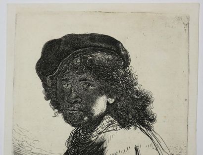 null REMBRANDT Harmenszoon van Rijn (Leyde 1606 † Amsterdam 1669) - "Rembrandt avec...
