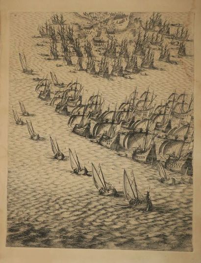 null CALLOT Jacques (Nancy 1592 † 1635) - "Le Siège de l'Ile de Ré". 1631. Gravure...