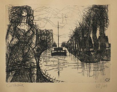 null GROMAIRE Marcel (Noyelles-sur-Sambre (Nord) 1892 † Paris 1971) - (Femme en bord...