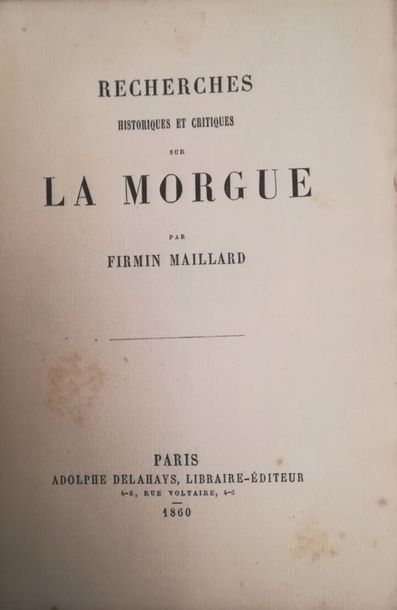 null MAILLARD

Recherches historiques et critiques sur la morgue

Paris, Delahays,...