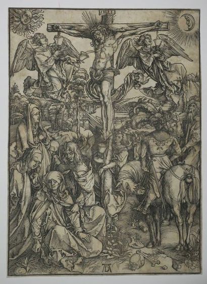 null DÜRER Albrecht (Nüremberg 1471 † 1528) - "La crucifixion". Gravure sur bois...