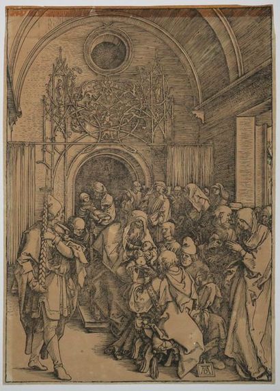 null DÜRER Albrecht (Nüremberg 1471 † 1528) - "La Circoncision". Gravure sur bois...
