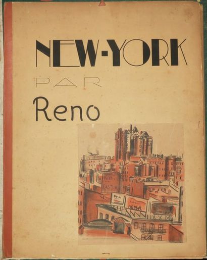 null ETATS-UNIS - NEW YORK par Irene RENO (Pologne 1884-Paris1953). c.1935. In-plano....